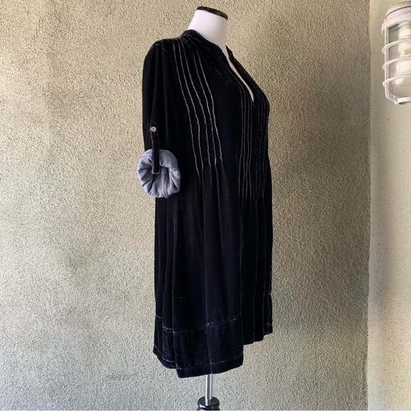 “CP Shades” Dark Navy Velvet Tunic Dress NWT $278 size M - Picture 8 of 12